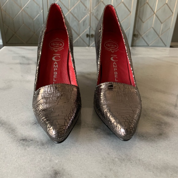 Jeffrey Campbell metallic wedge heels - Picture 3 of 5